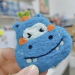 Is needle felting difficult to learn? 1 needle felted hippo