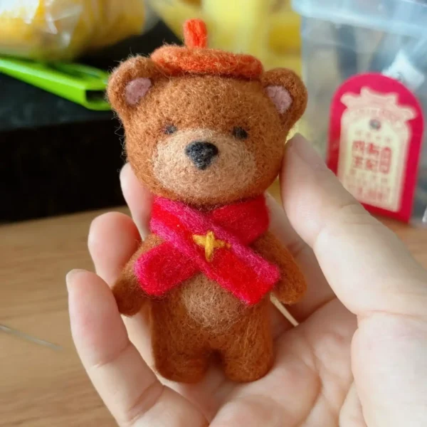 needle-felting-bear